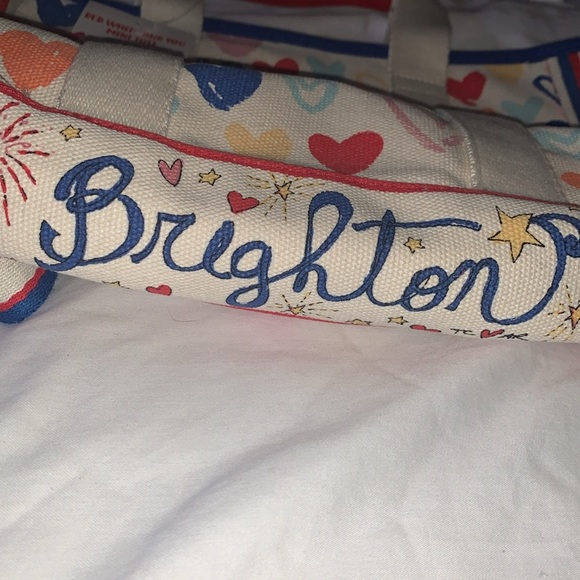 BNWT Brighton Red White & You Mini Canvas Tote - Picture 4 of 10